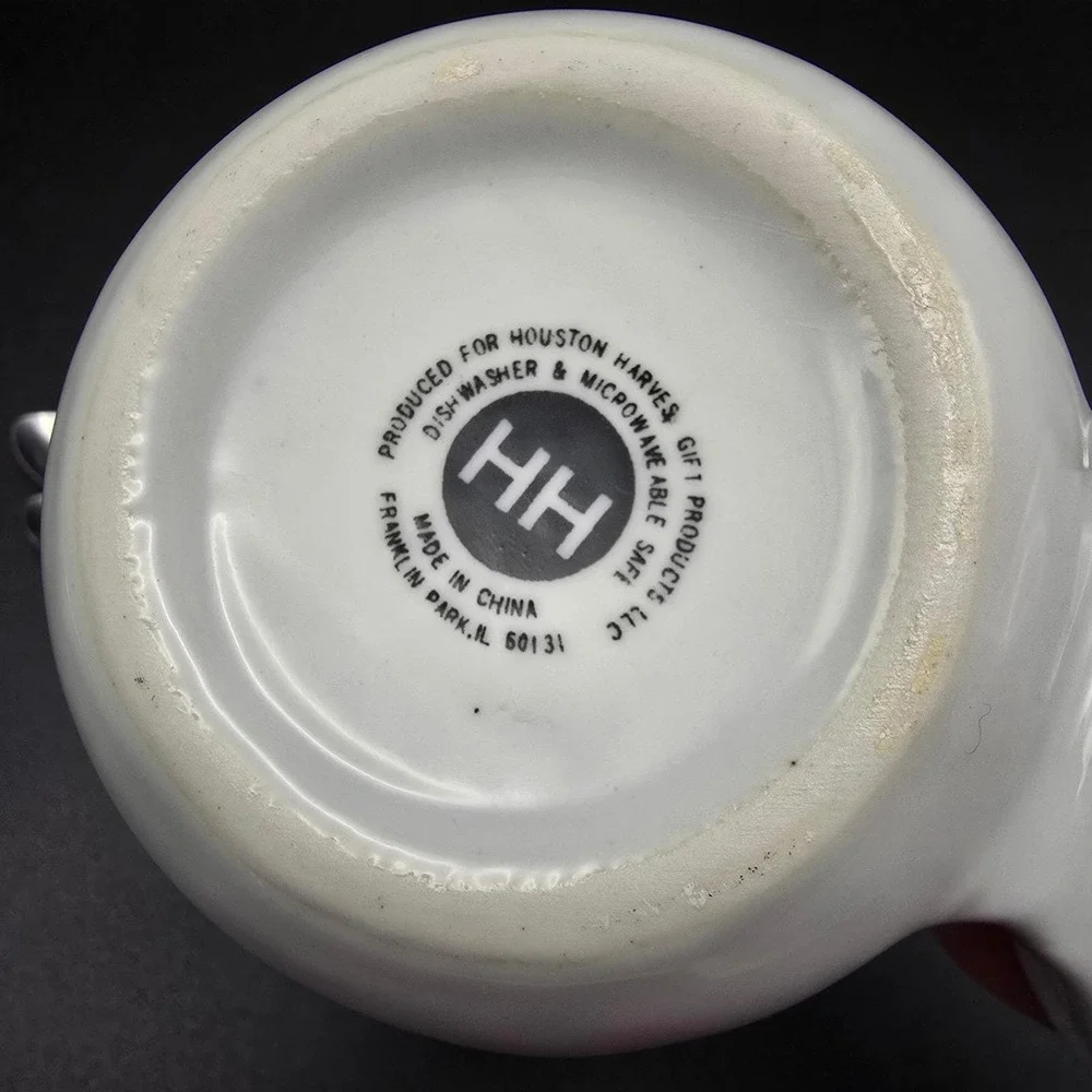 Houston Harvest HH Double Ceramic Condiment Server‎ Dish with Spoons White